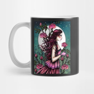 Spanish Rose Maiden Bohemian Woman Fantasy Art by Molly Harrison Mug